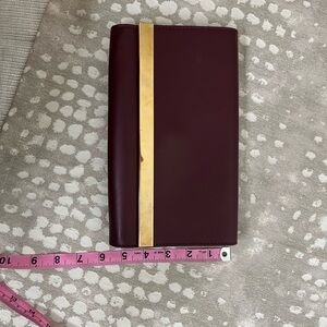 Burgundy Clutch with Gold Accent